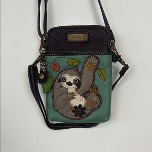 Chala Sloth Cell Phone Holder/Crossbody/ Wristlet.